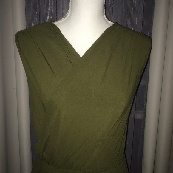Mossimo olive green faux wrap dress - Picture 2 of 4